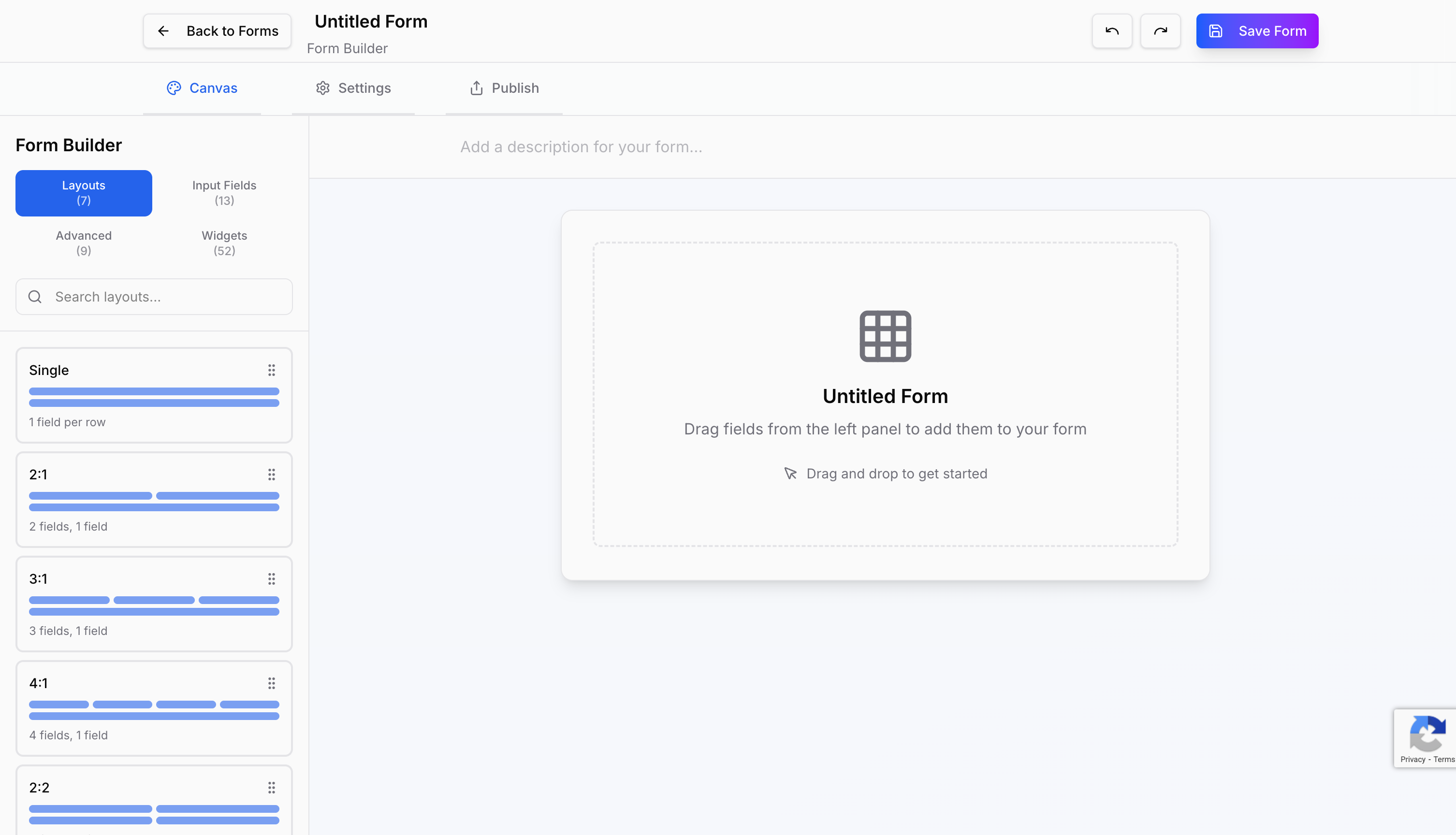 Form Builder Interface